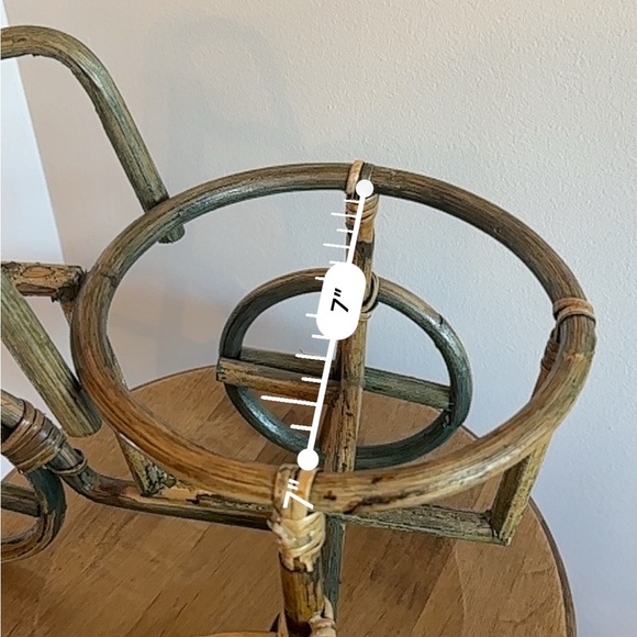 Vtg Bamboo Tricycle Bike Plant Stand Holder Wicker Rattan Boho NO PLANT OR POT - Picture 12 of 13